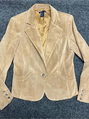 Tan Suede Blazer Equestrian Western Cowgirl Rodeo Ralph Lauren Americana Luxury